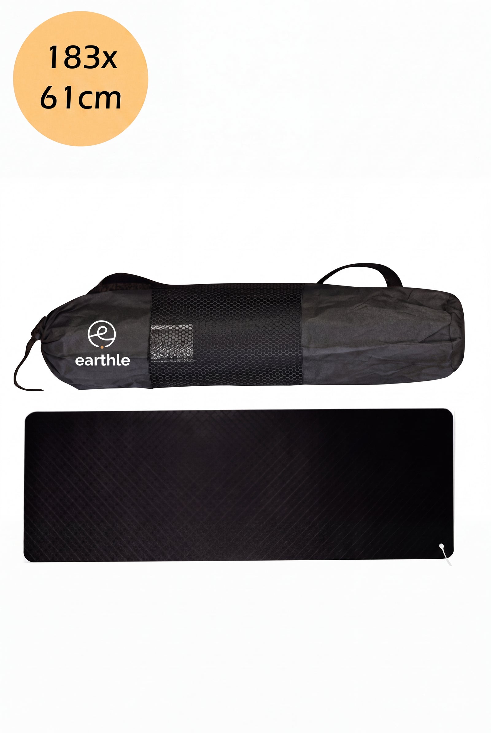 Earthle Erdungs-Yogamatte mit Tragetasche, 183 x 61 cm